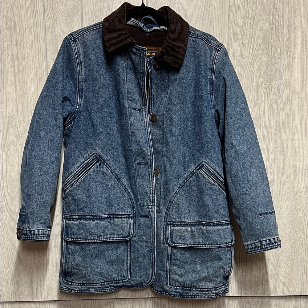 Woolrich Chore Barn Jacket Womens Size Small Jean Fleece Lined Everyday Coat